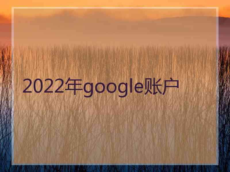 2022年google账户