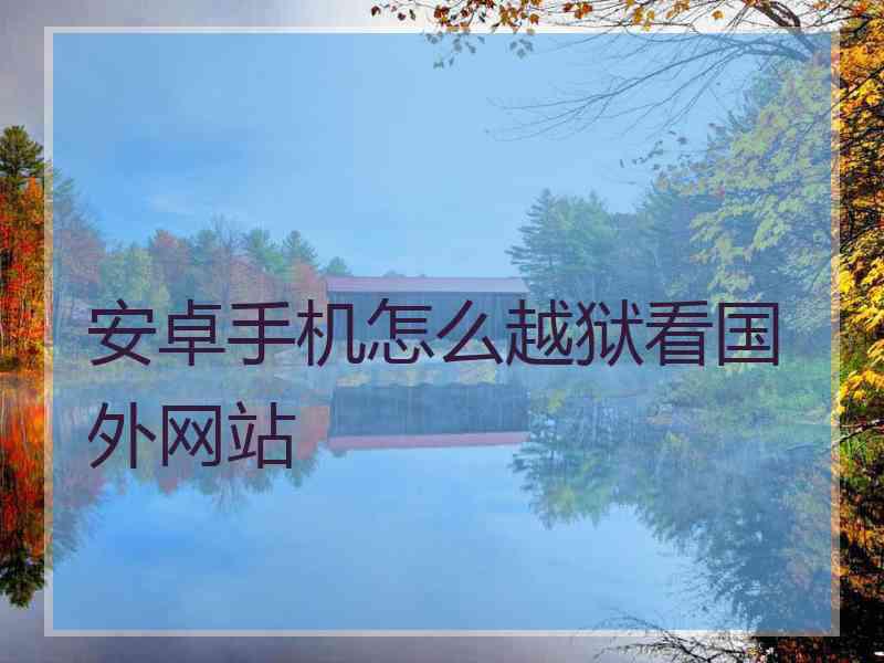 安卓手机怎么越狱看国外网站