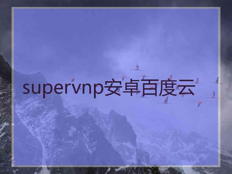 supervnp安卓百度云