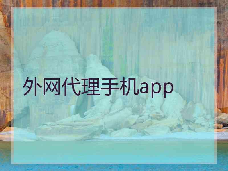 外网代理手机app