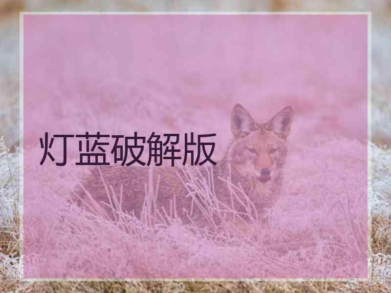灯蓝破解版