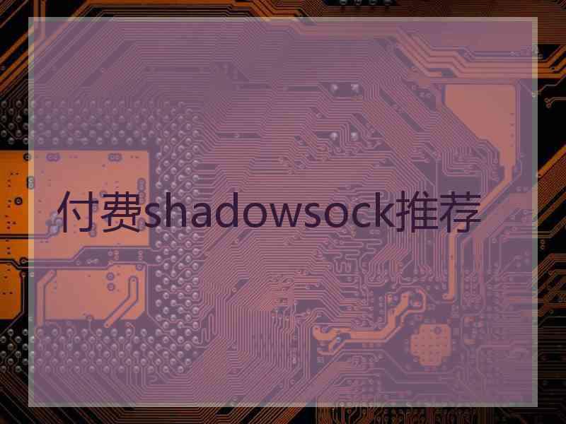 付费shadowsock推荐