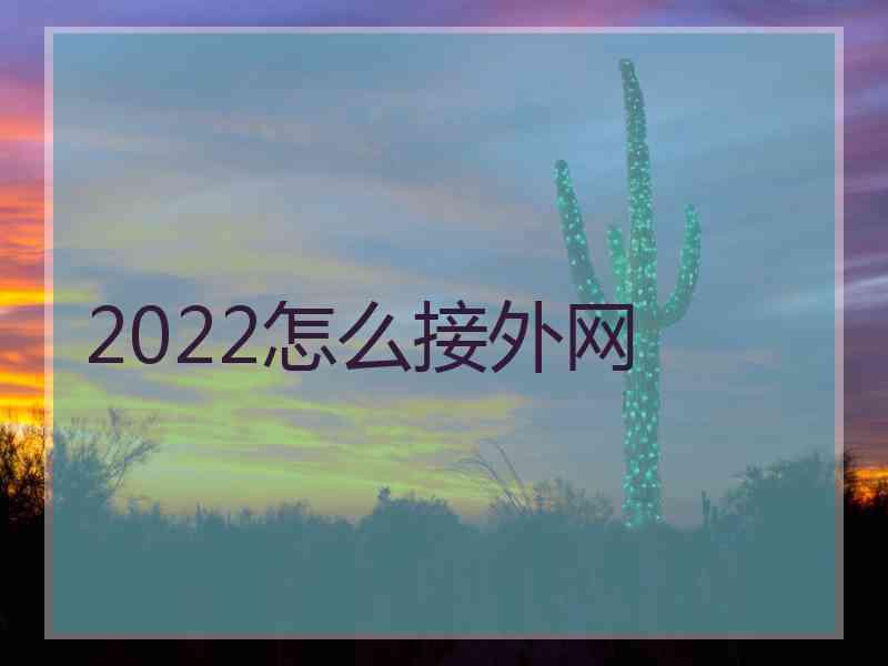 2022怎么接外网