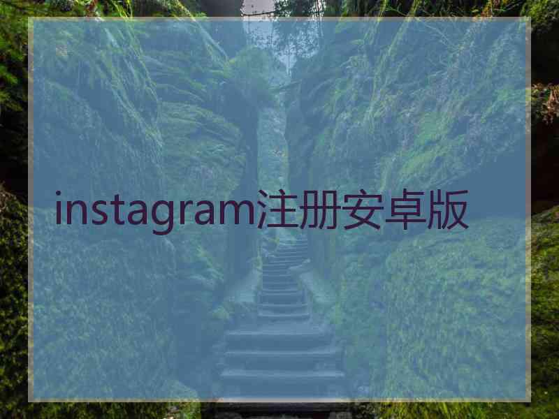 instagram注册安卓版