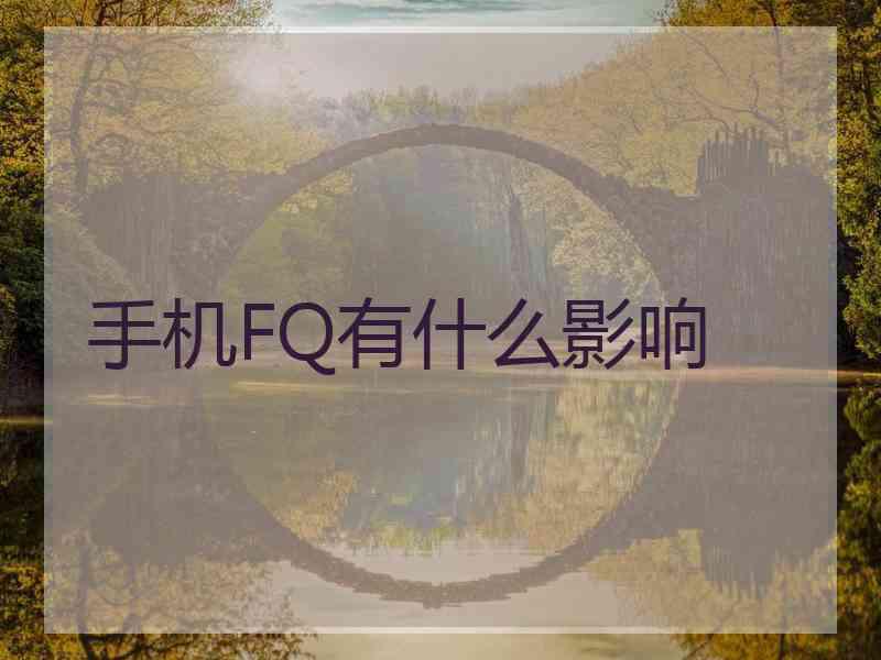 手机FQ有什么影响