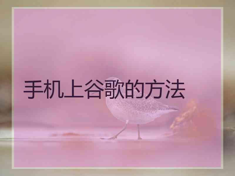 手机上谷歌的方法