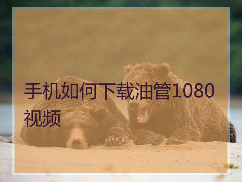 手机如何下载油管1080视频
