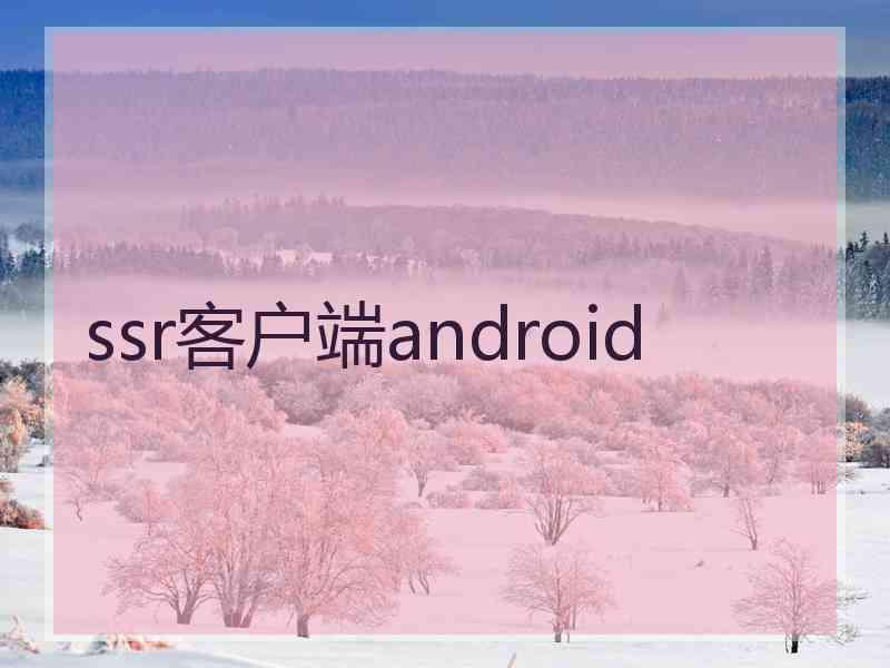 ssr客户端android