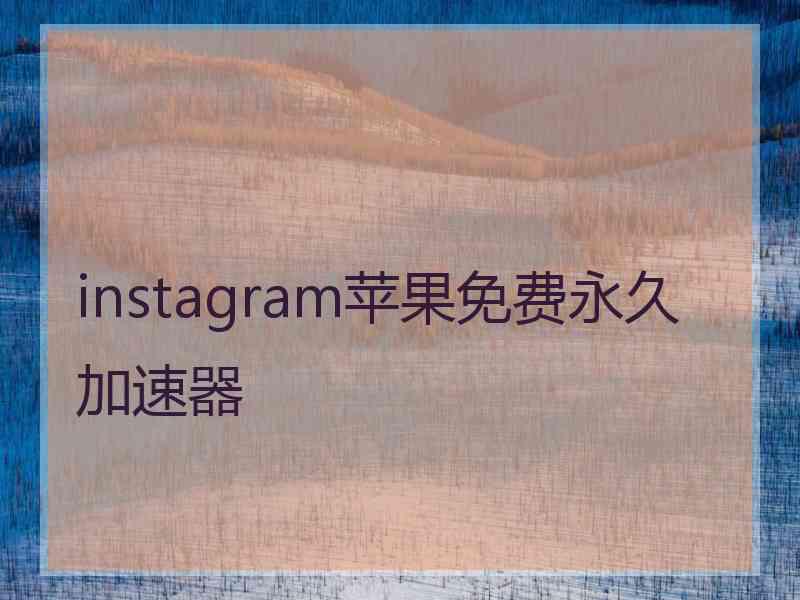instagram苹果免费永久加速器