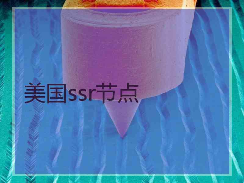 美国ssr节点