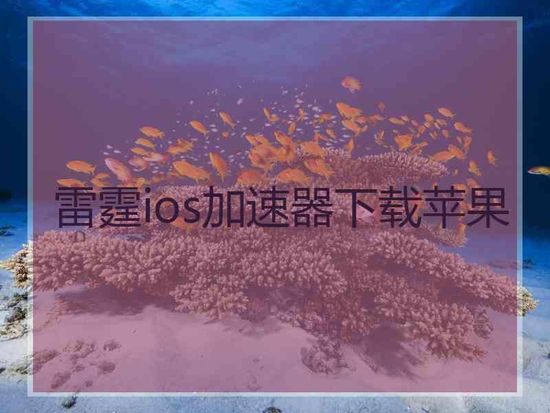 雷霆ios加速器下载苹果
