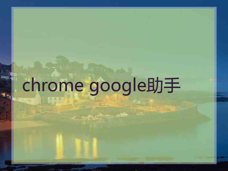 chrome google助手