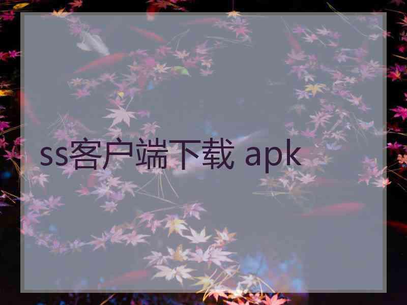 ss客户端下载 apk