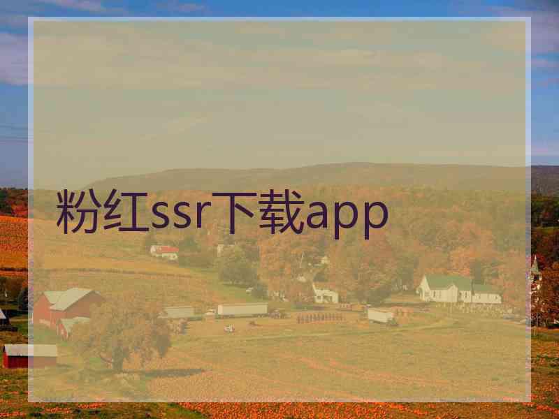 粉红ssr下载app