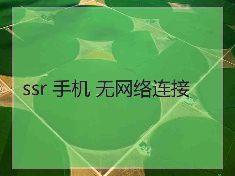 ssr 手机 无网络连接