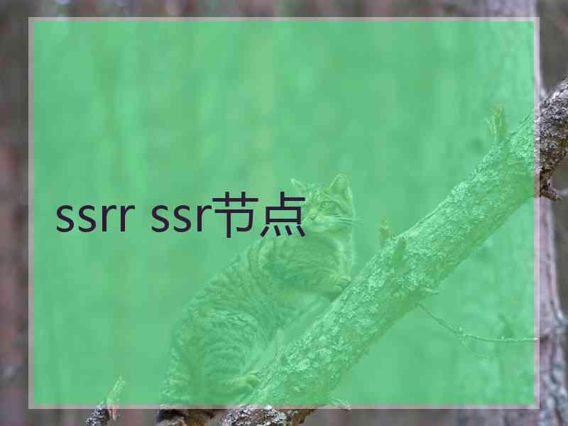 ssrr ssr节点