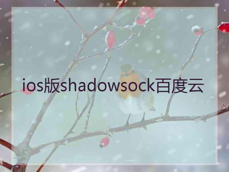 ios版shadowsock百度云