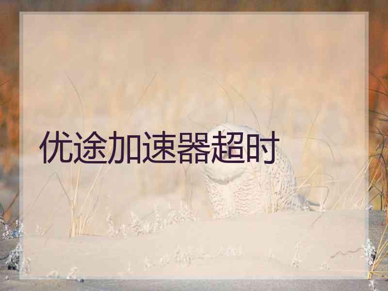 优途加速器超时