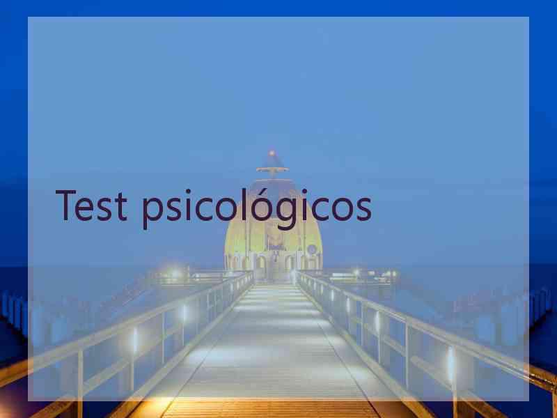 Test psicológicos