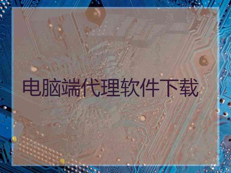 电脑端代理软件下载