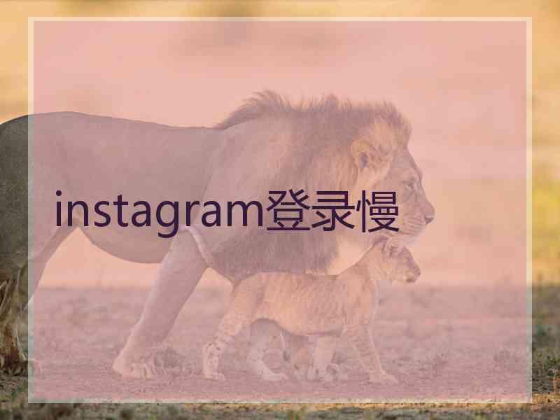 instagram登录慢