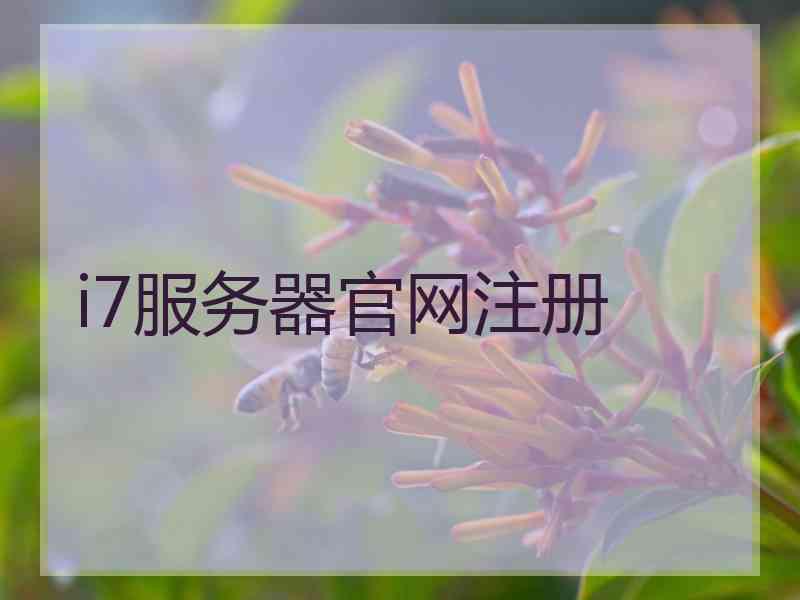 i7服务器官网注册
