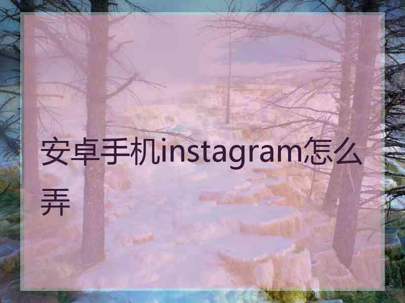 安卓手机instagram怎么弄