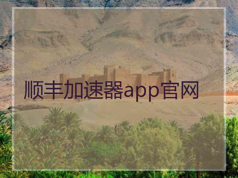 顺丰加速器app官网