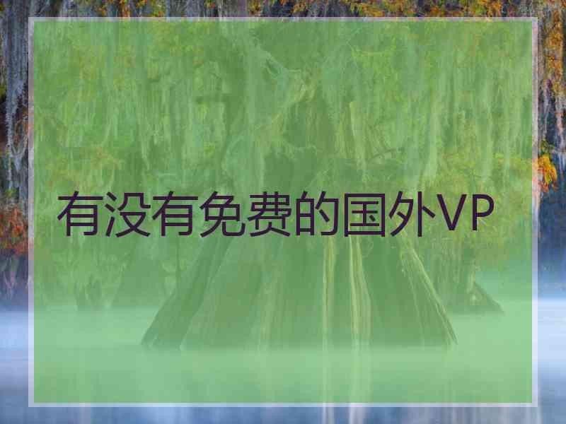 有没有免费的国外VP
