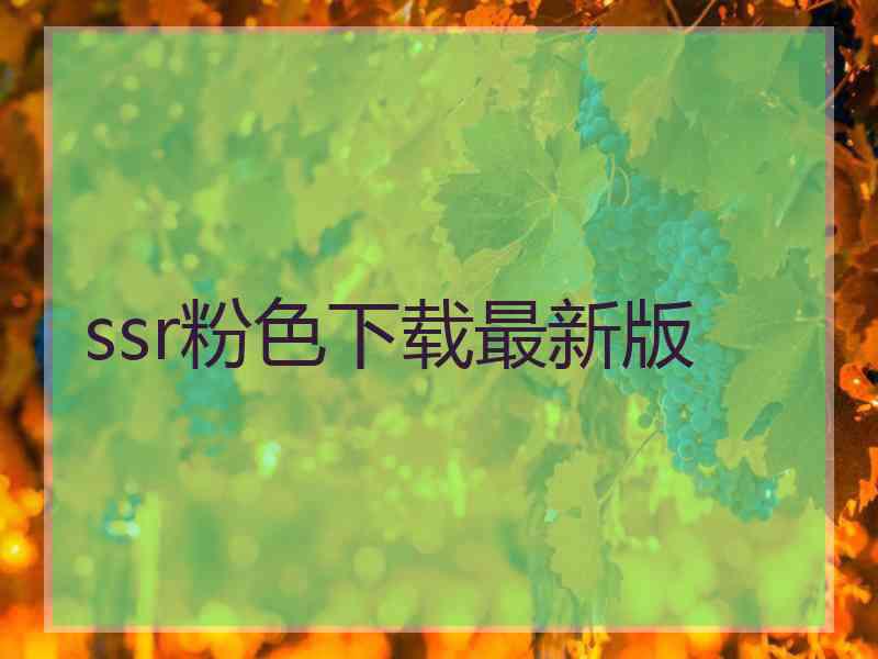 ssr粉色下载最新版