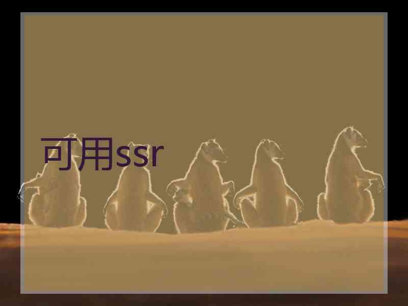 可用ssr