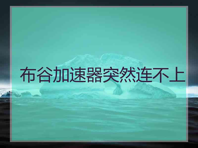 布谷加速器突然连不上