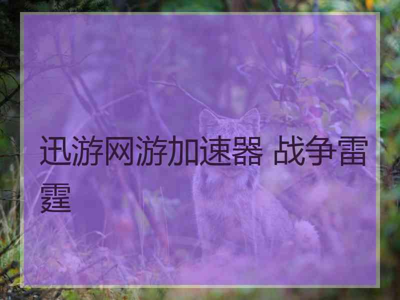 迅游网游加速器 战争雷霆
