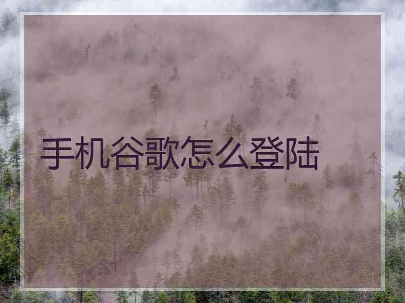 手机谷歌怎么登陆