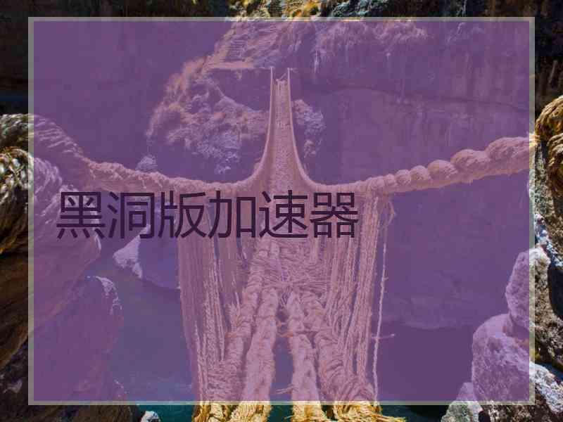 黑洞版加速器