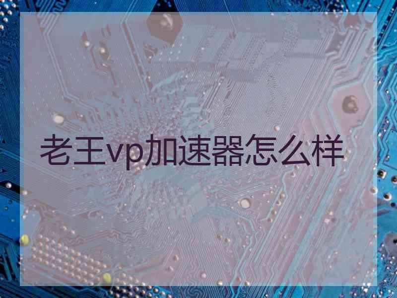 老王vp加速器怎么样