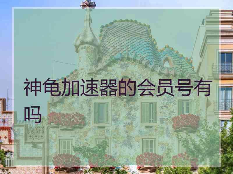 神龟加速器的会员号有吗