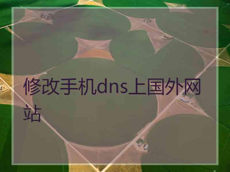 修改手机dns上国外网站