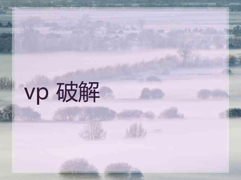 vp 破解
