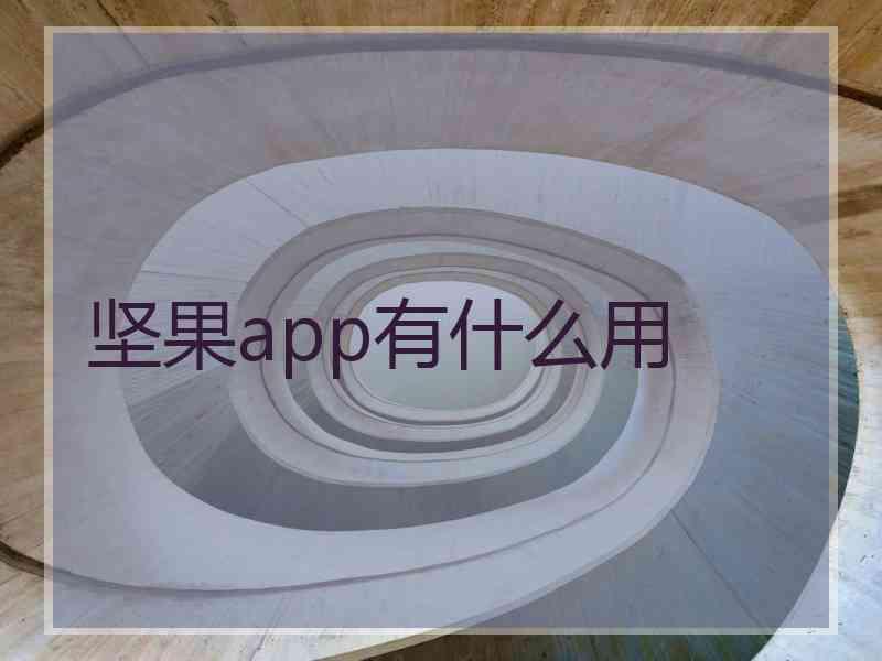 坚果app有什么用