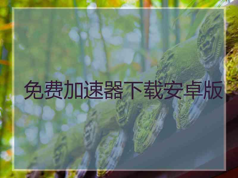 免费加速器下载安卓版