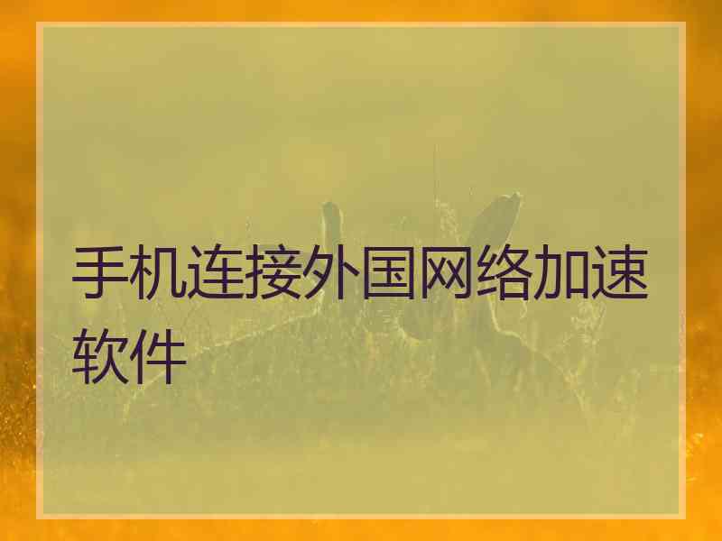 手机连接外国网络加速软件